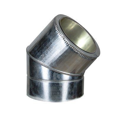 Коліно з термоізоляцією нерж/оцинк AISI 321 0,8 мм 45&deg; ф200/260 117-5027 купити